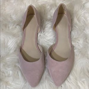 Pure Navy Sydnee Suede Dorsay Flats